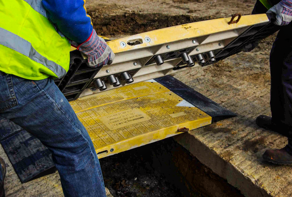 What are the risks of slips trips and falls on a works site